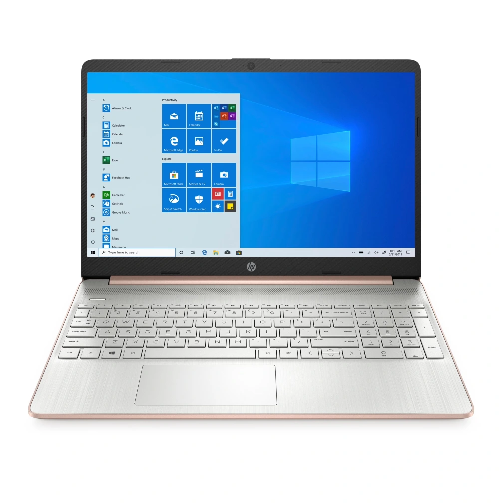 HP 15.6-inch Ryzen 5 Laptop with 8GB RAM, 256GB SSD, Rose Gold