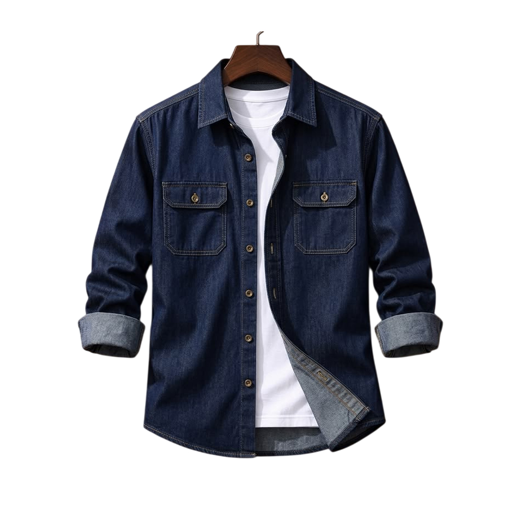 Dark Blue Denim Shirt